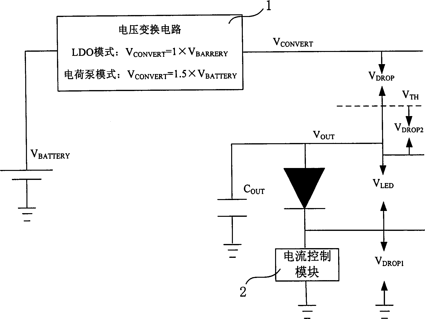 Parallel connection LED drive circuit with adaptive mode switching