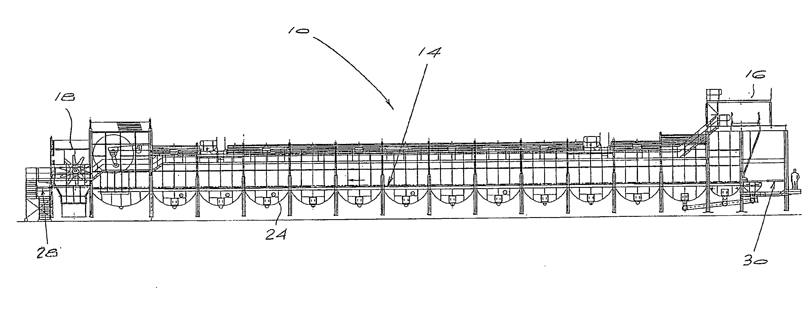 Method and apparatus for transporting a product within a diffuser