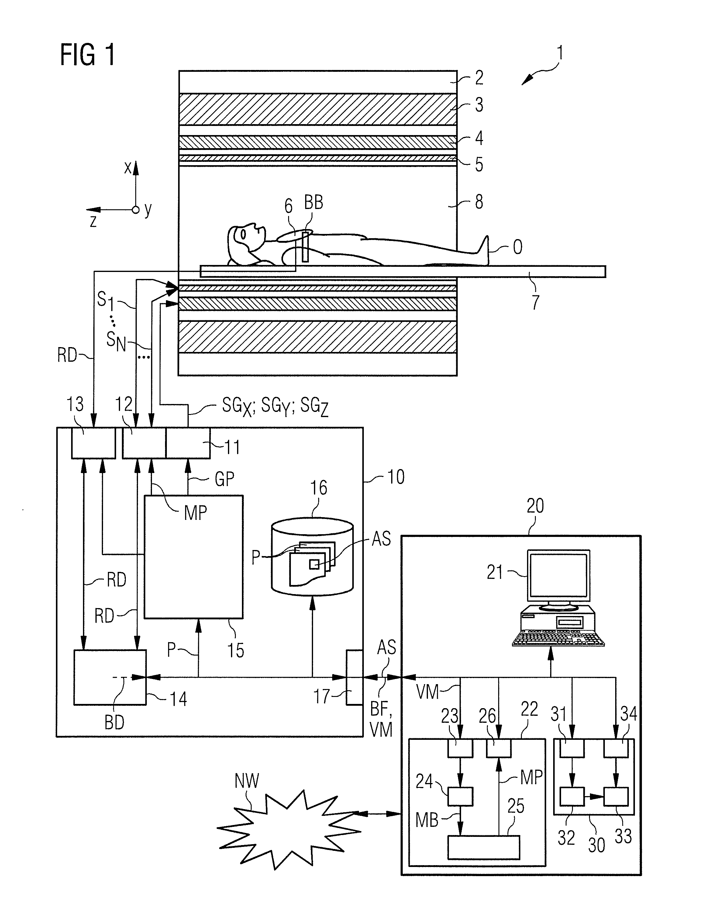 Method for determining a magnetic resonance control sequence, and magnetic resonance system operable according to the control sequence