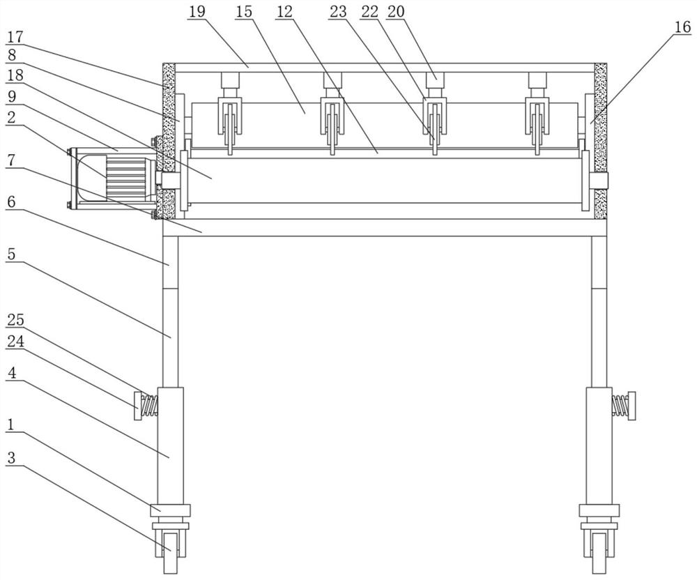 Anti-winding device for non-woven fabric production line