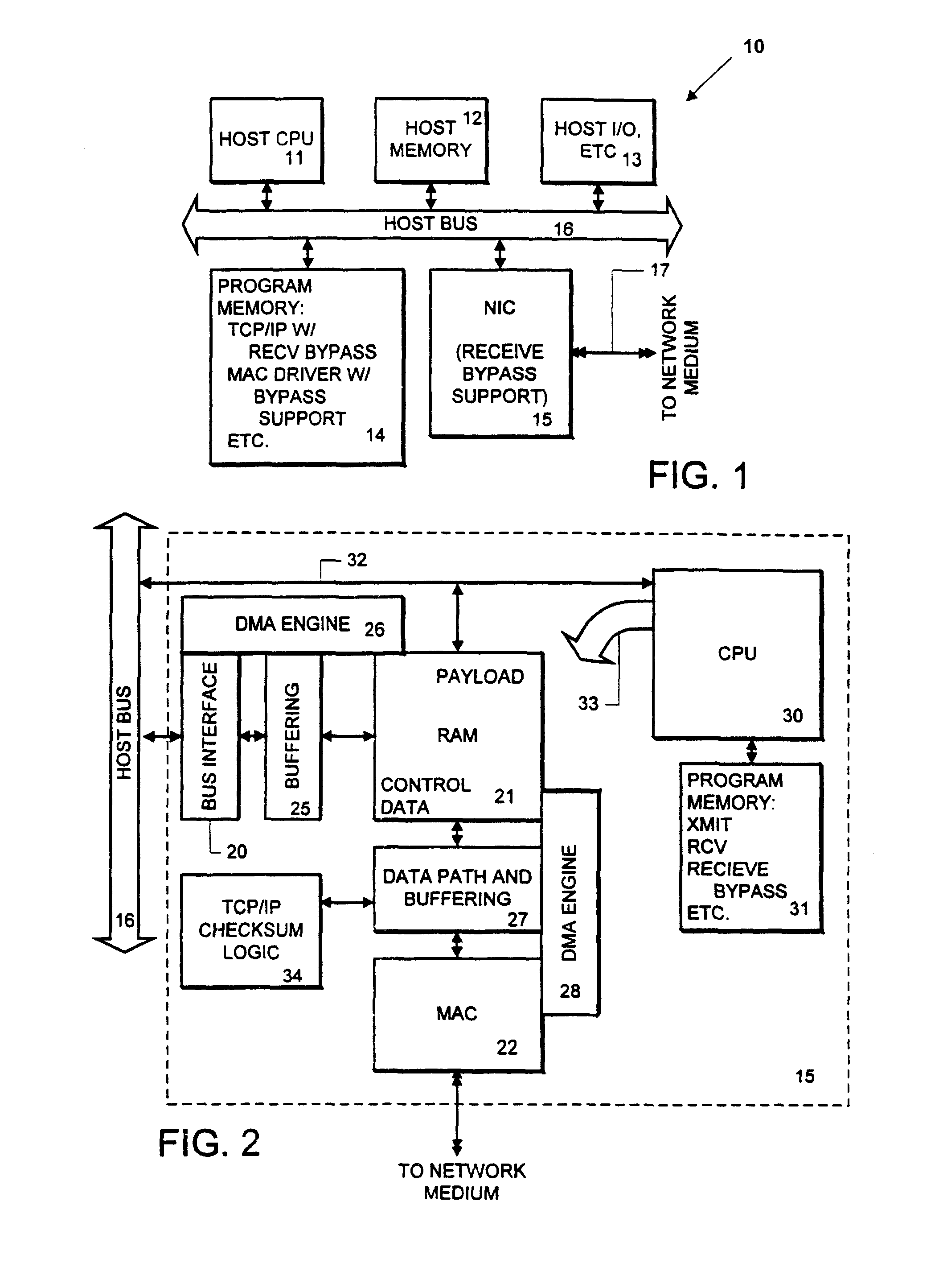 Receive processing with network protocol bypass