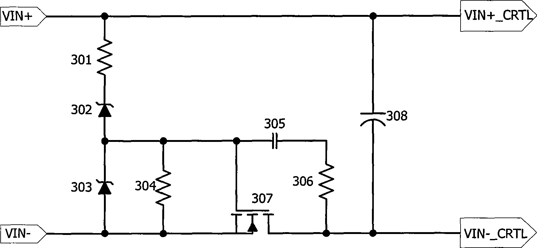 Active surge current control circuit