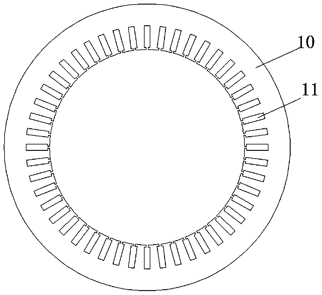 Hairpin flat wire motor stator and hairpin flat wire motor