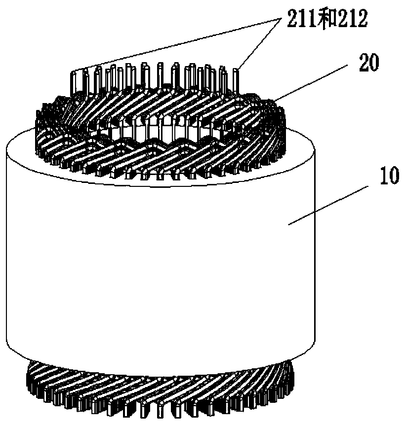 Hairpin flat wire motor stator and hairpin flat wire motor