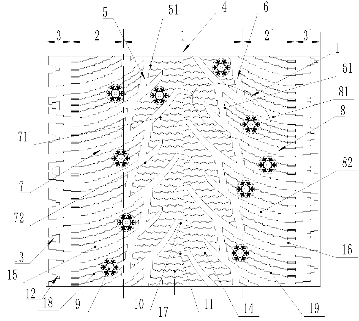 Pattern of snow tire