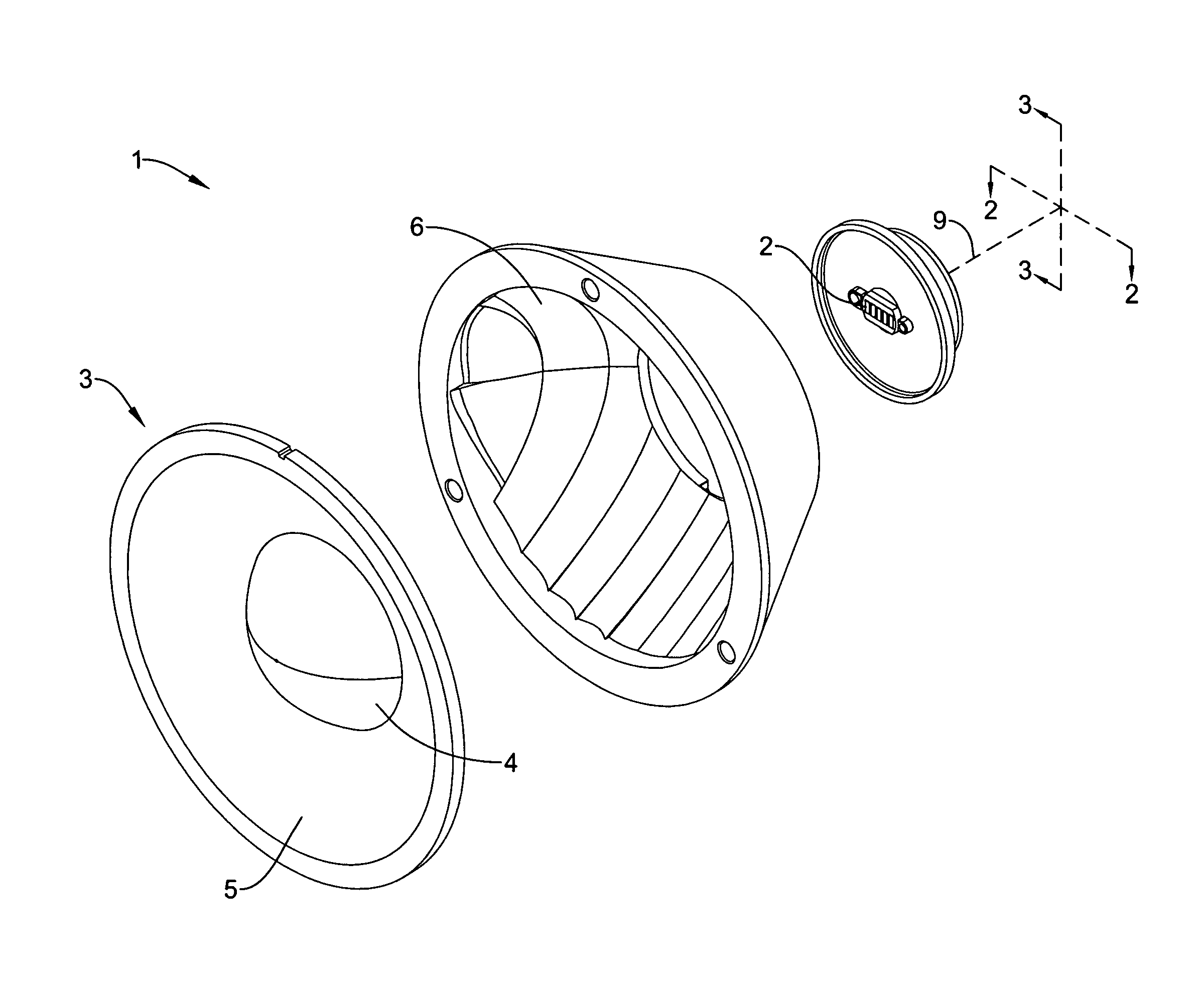 Combination optics light emitting diode landing light