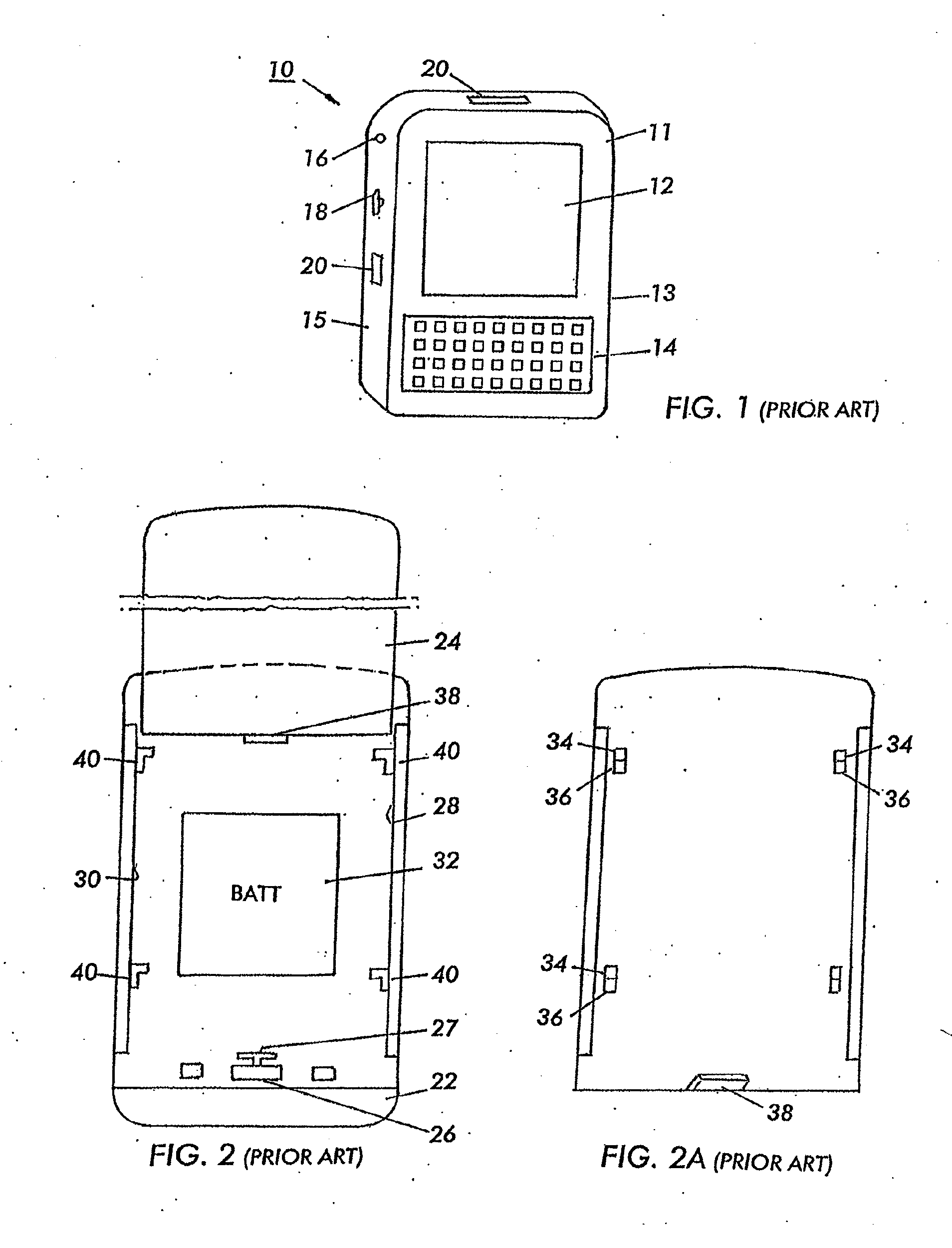 Detachably integrated battery charger for mobile cell phones and like devices