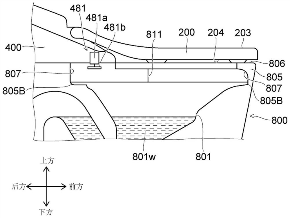 Toilet seat device and toilet seat device