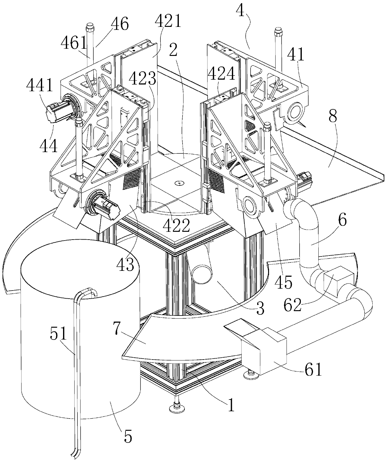 Device for contacting melon seed with soup