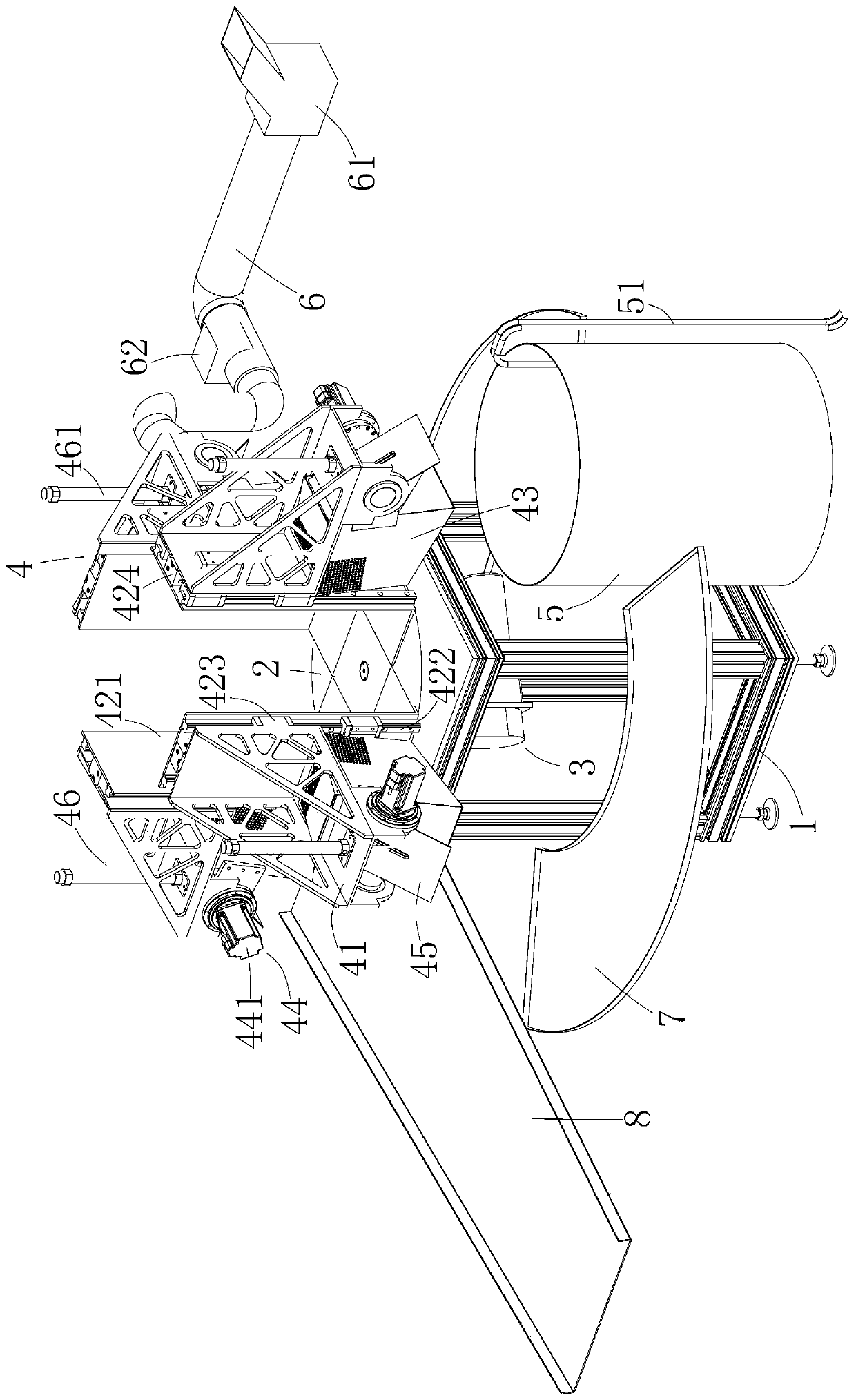 Device for contacting melon seed with soup