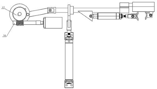 Adjustable hippophae rhamnoides branch and fruit clamping and vibrating harvesting device