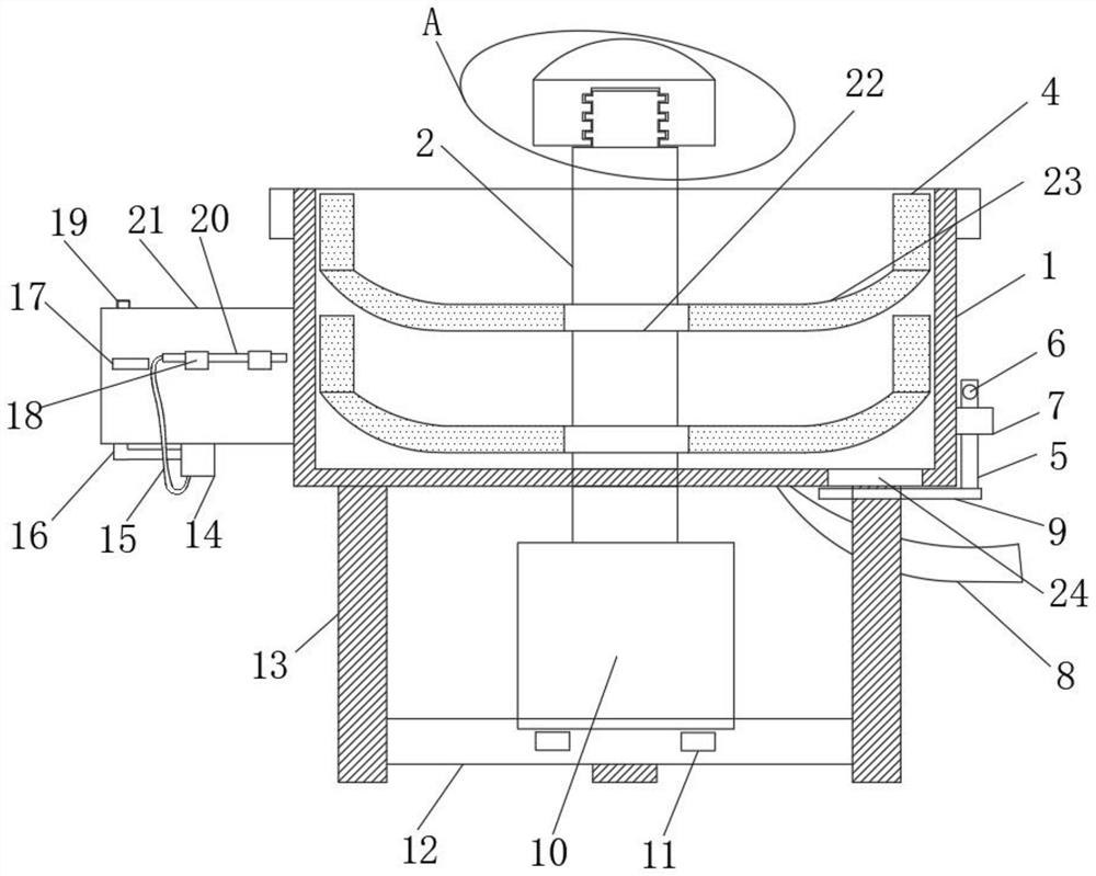 Mud stirring device for earth-rock engineering construction and application method thereof