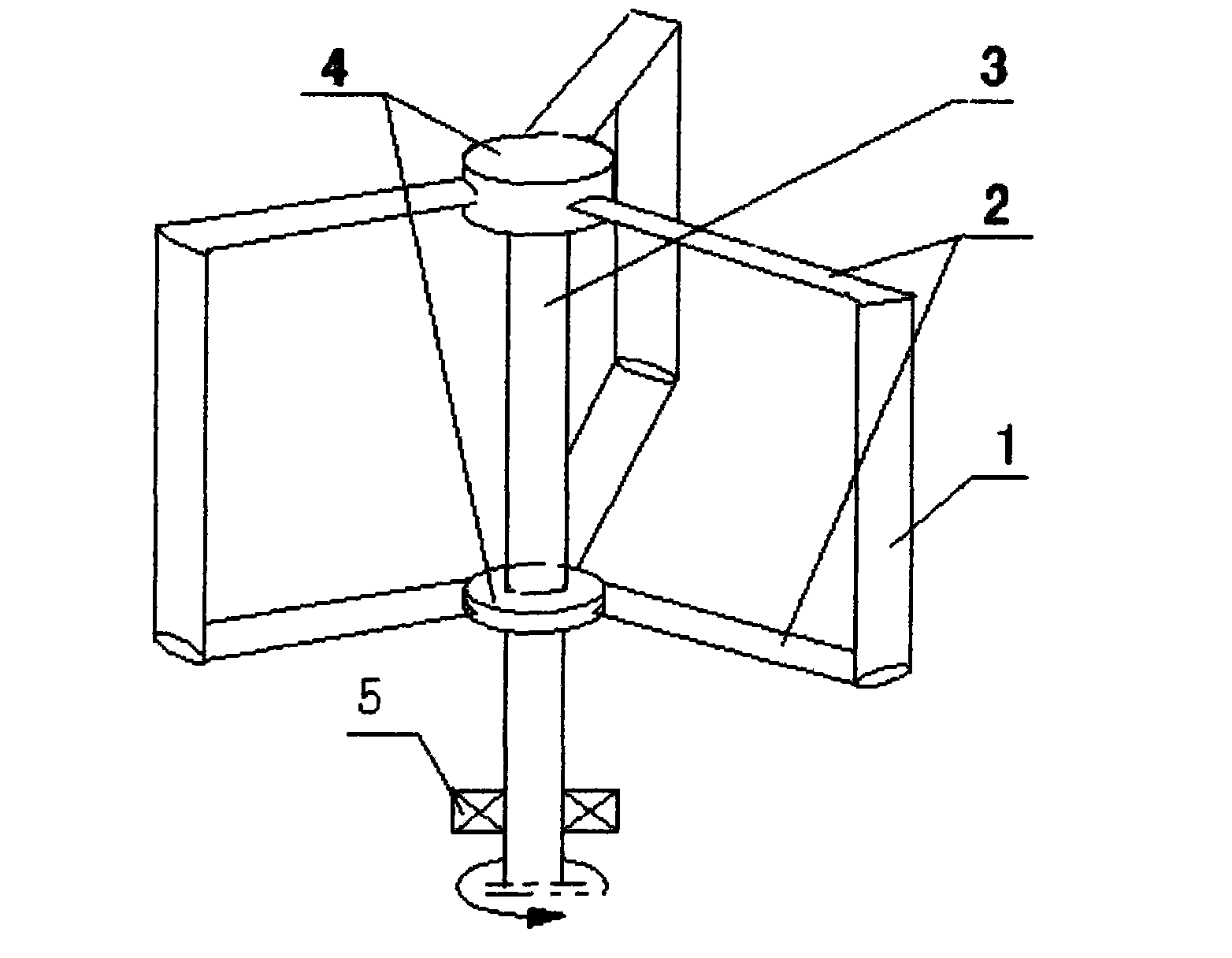 Support rod of vertical axis wind turbine