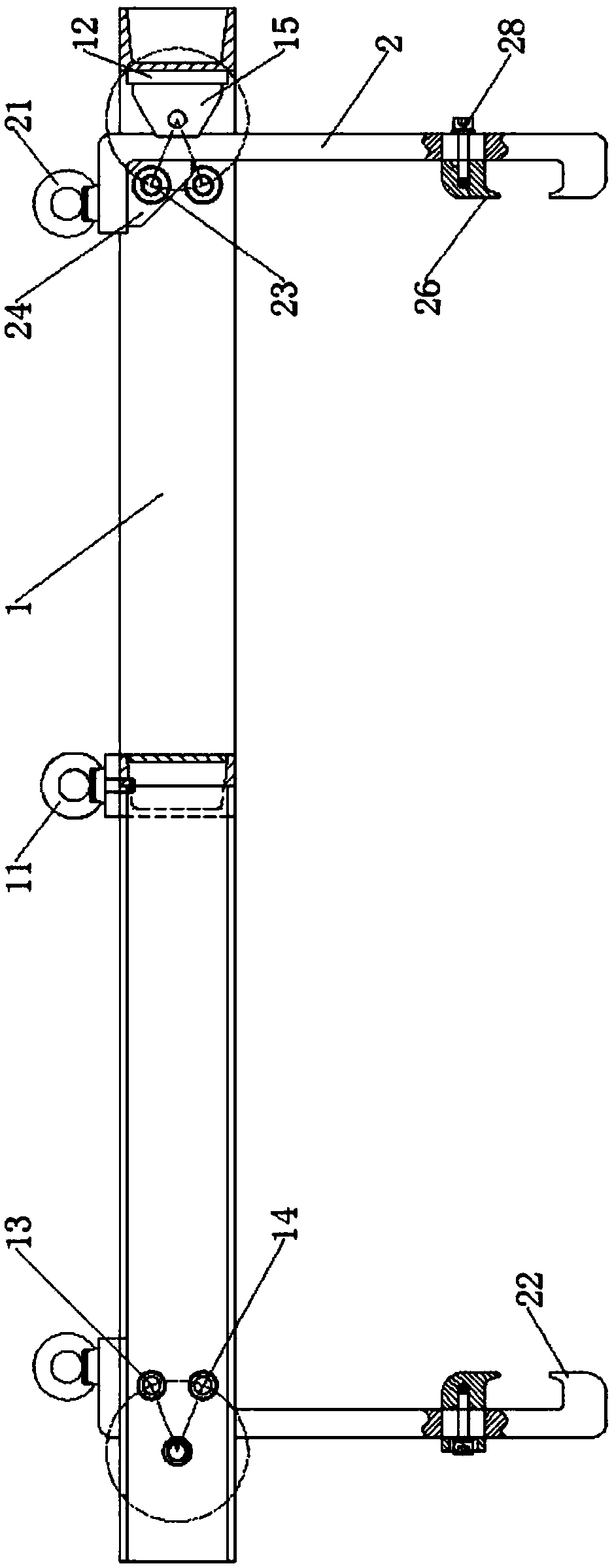 Fixture for hoisting of high-voltage batteries for new-energy passenger vehicles