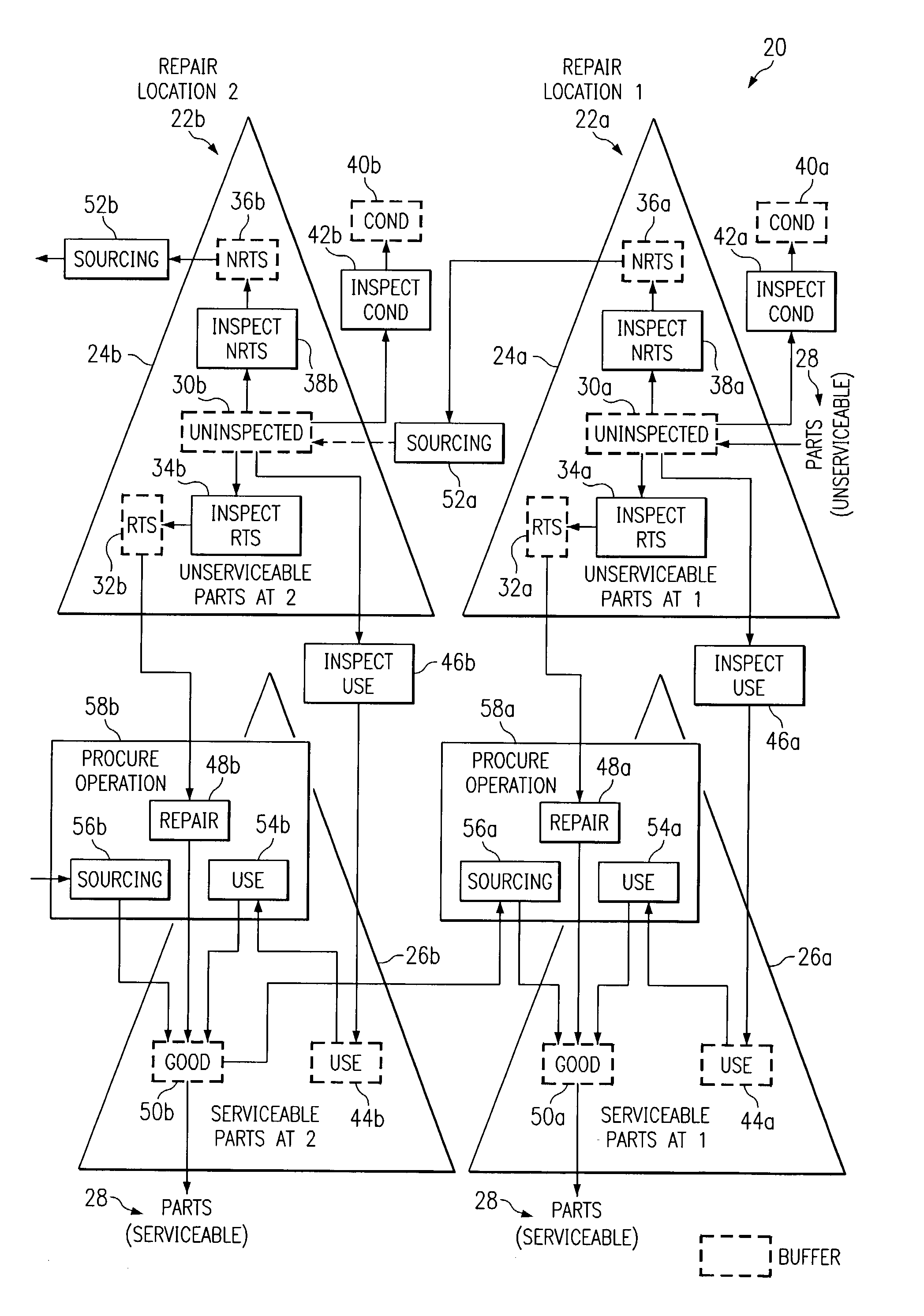 Pull planning for serviceable parts to facilitate on-demand repair planning