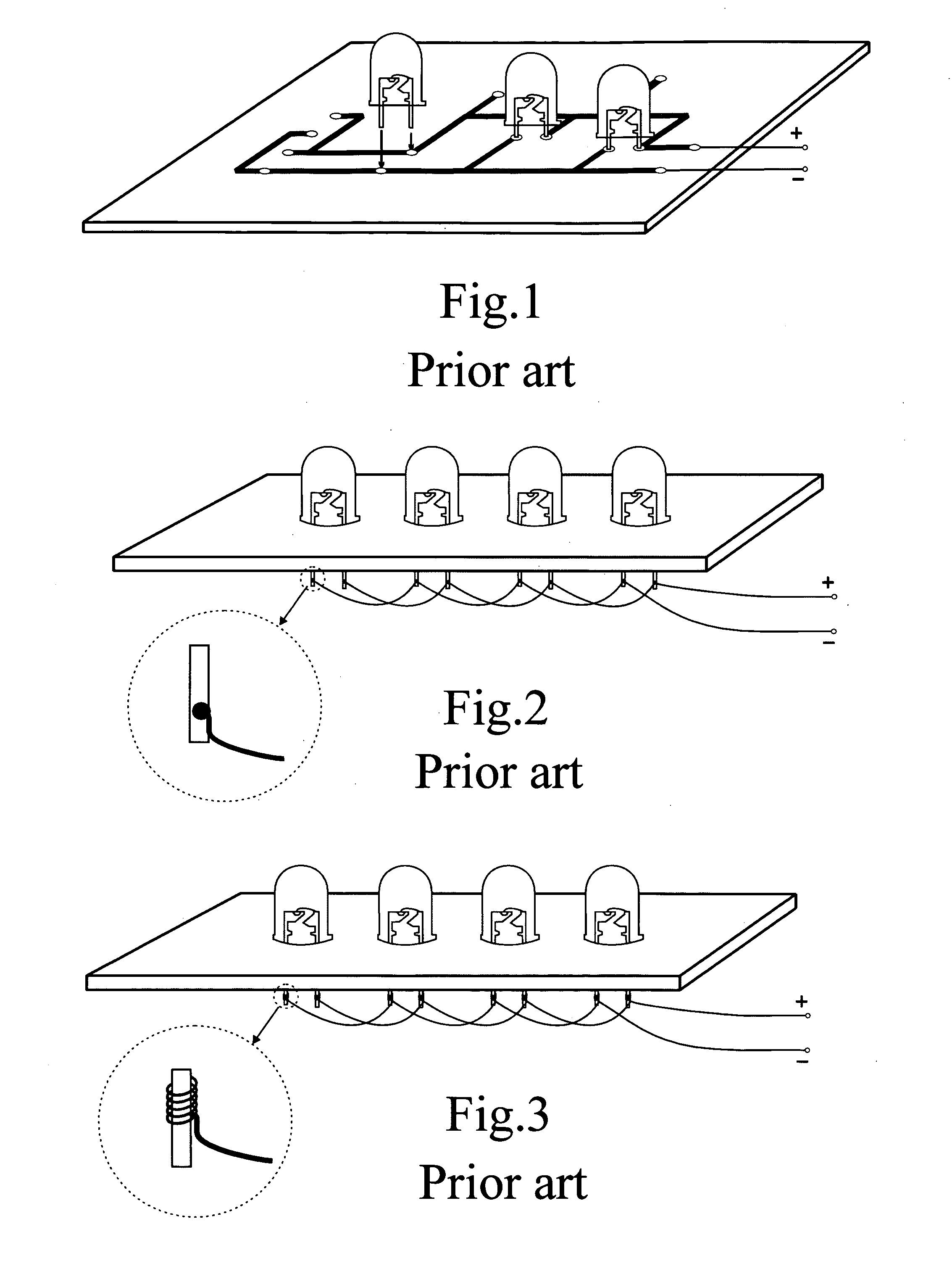 LED and the promptly fabricating material structure and the connect method thereof