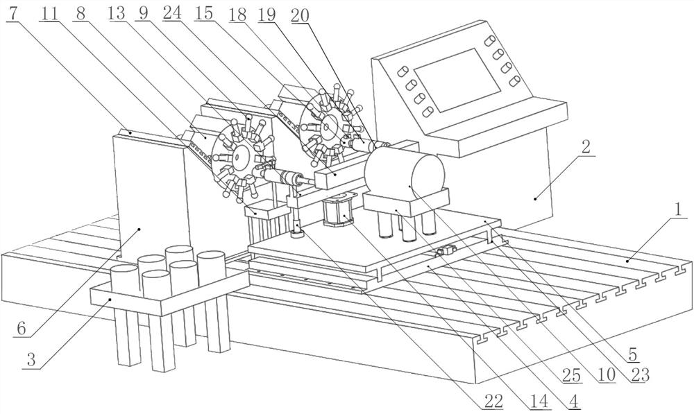 Double-joint loading power servo knife rest power head reliability test bed and test method