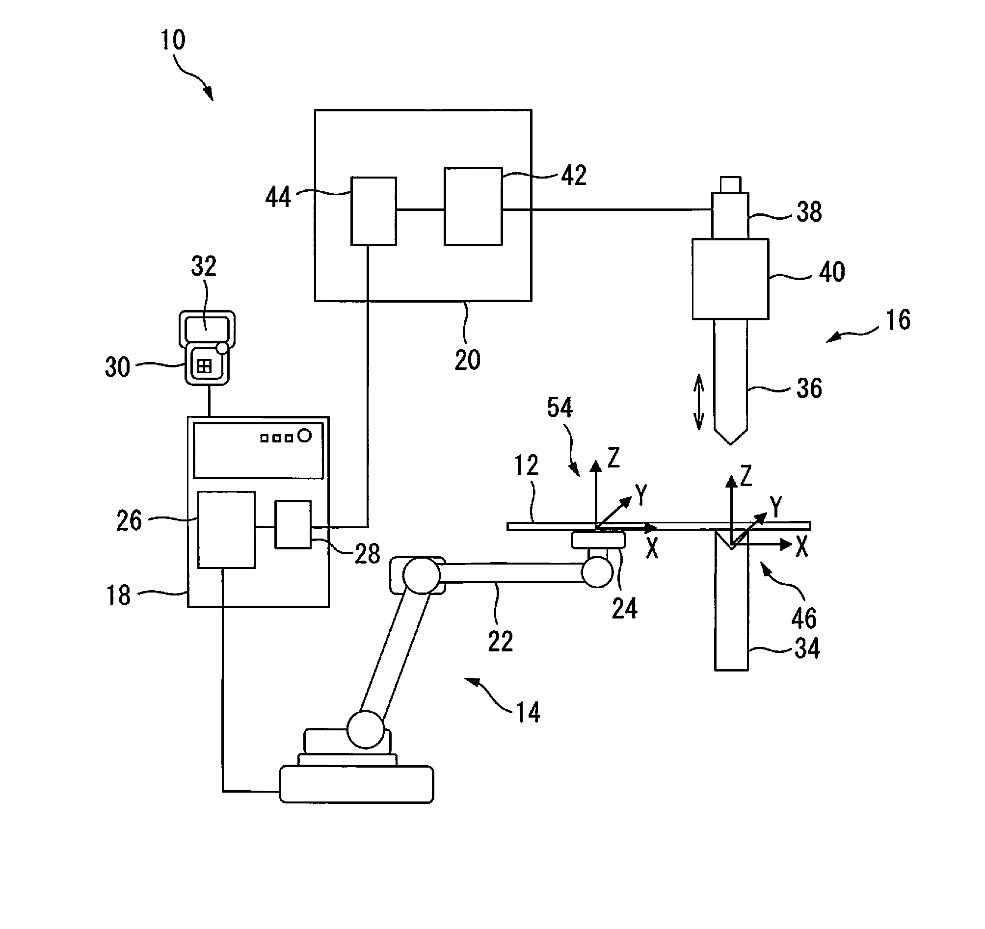 Robot system having robot operated in synchronization with bending machine