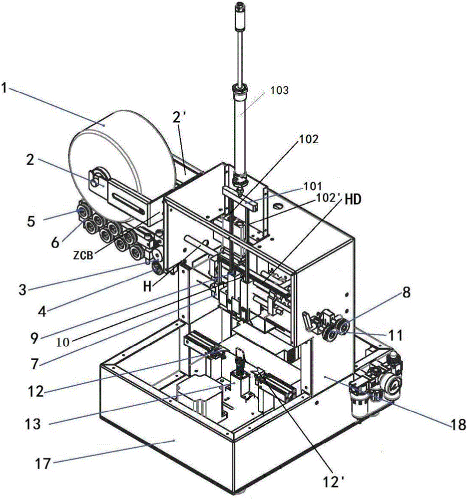 Gantry type article and paper card binding machine