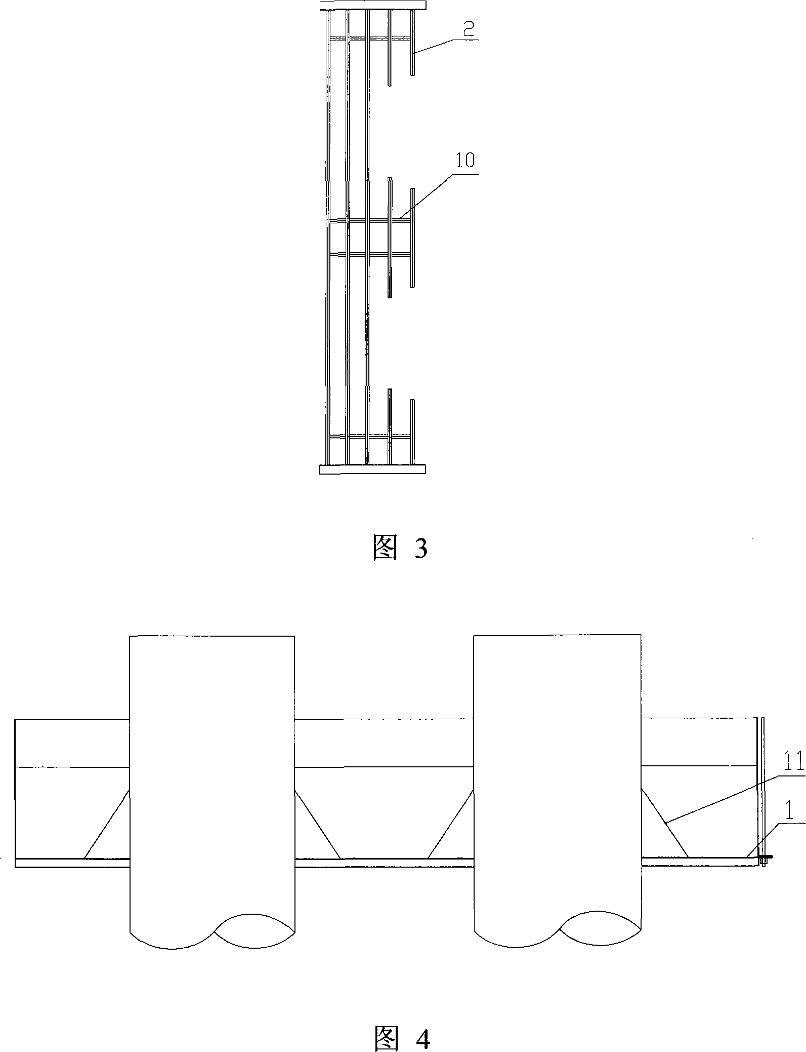 Single-arm steel hanging box and construction method thereof