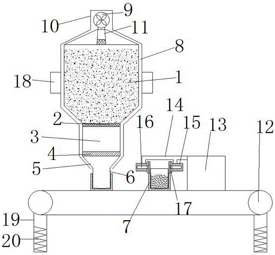 Efficient flour packing machine with damping device