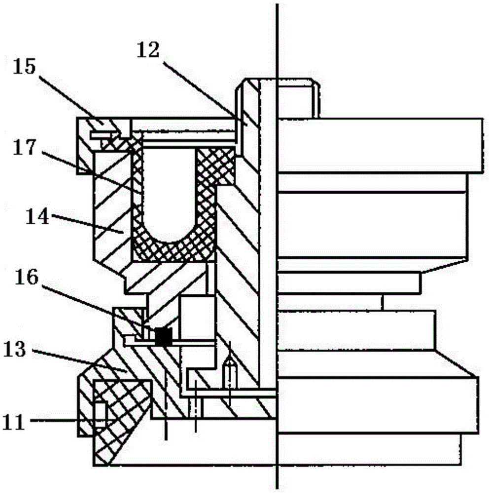 Three-floating-sucker structure