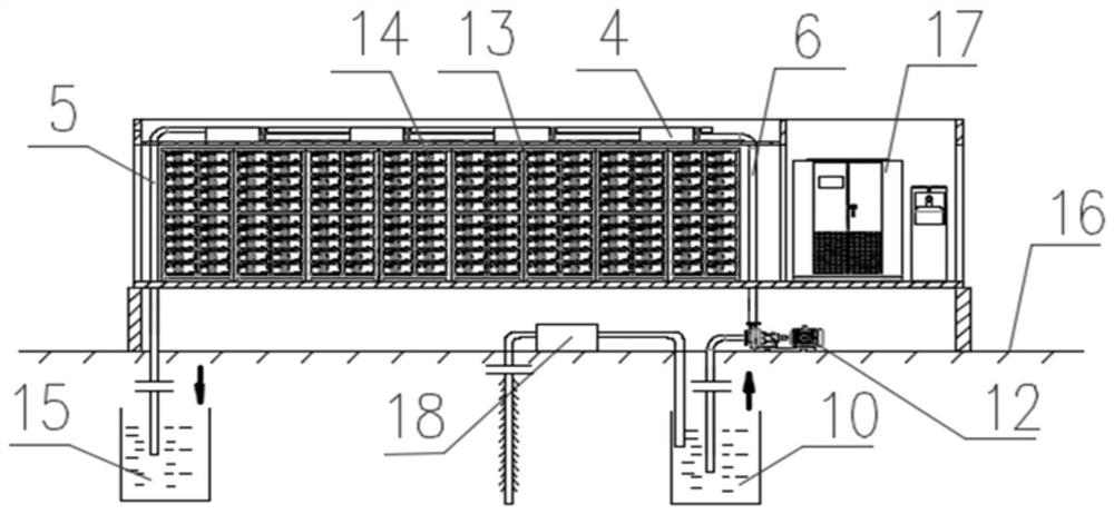 Method for cooling container energy storage system through underground water and temperature adjusting system thereof