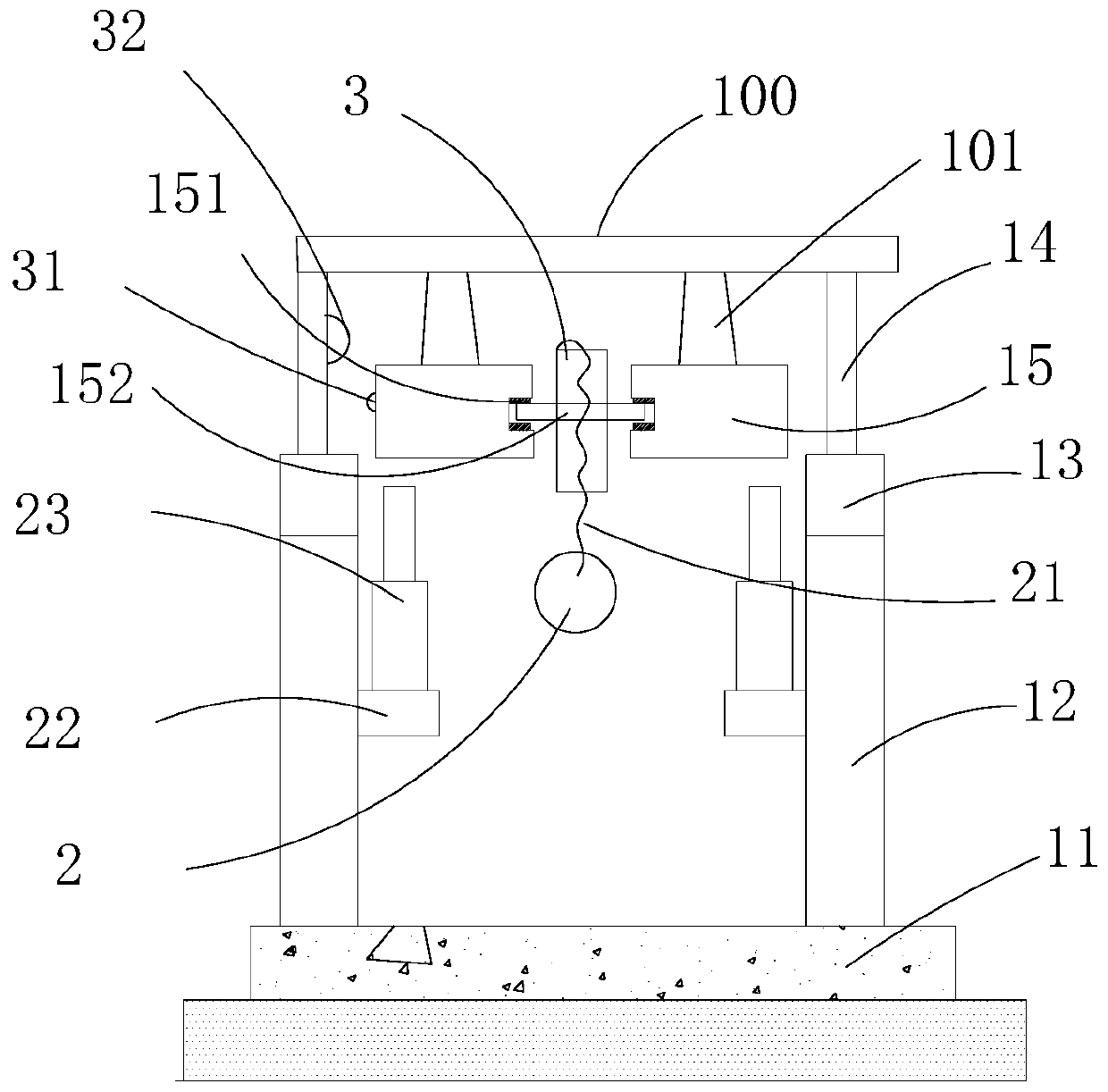 A kind of special pulley construction device and construction method for cable trench