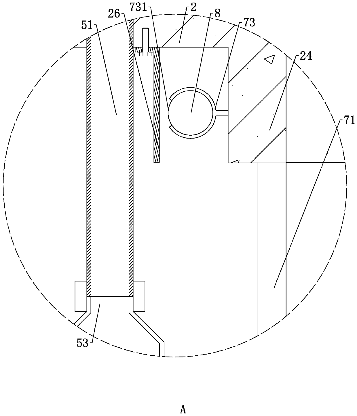 Internal drainage advertising lamp box structure