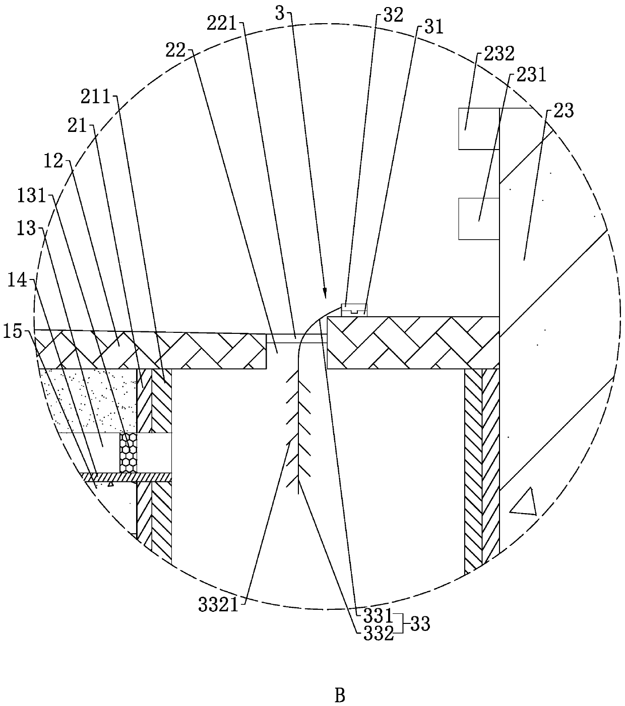 Internal drainage advertising lamp box structure