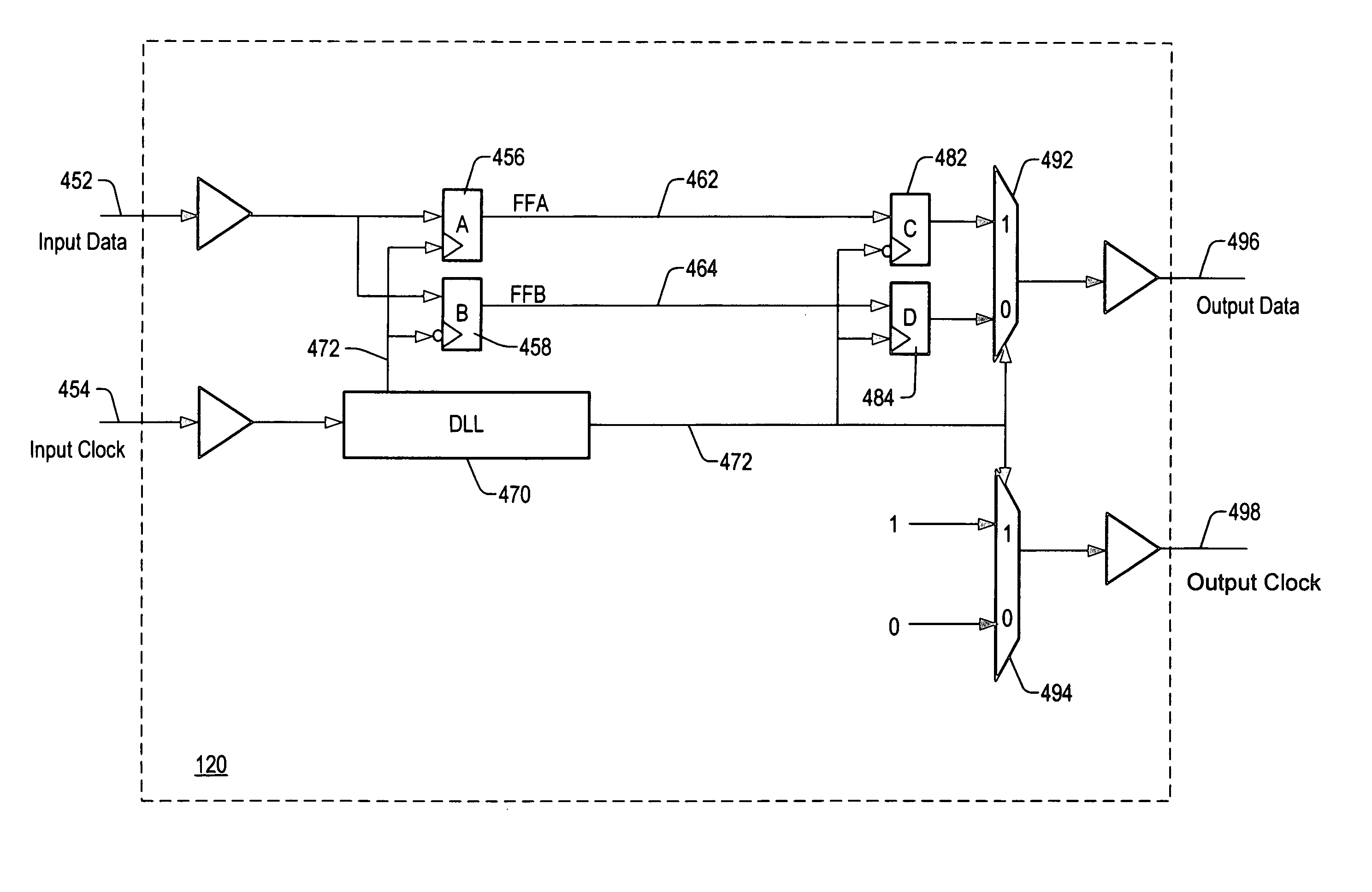 Source synchronous bus repeater