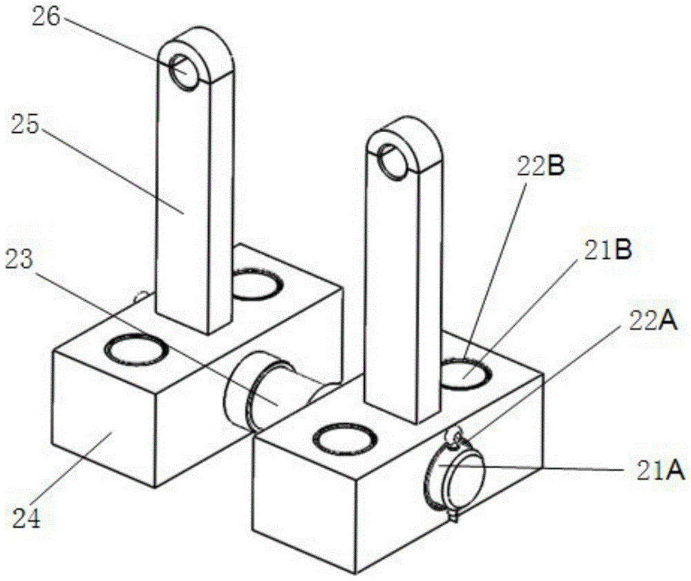 A hydraulic cylinder lateral force loading device for simulating working conditions