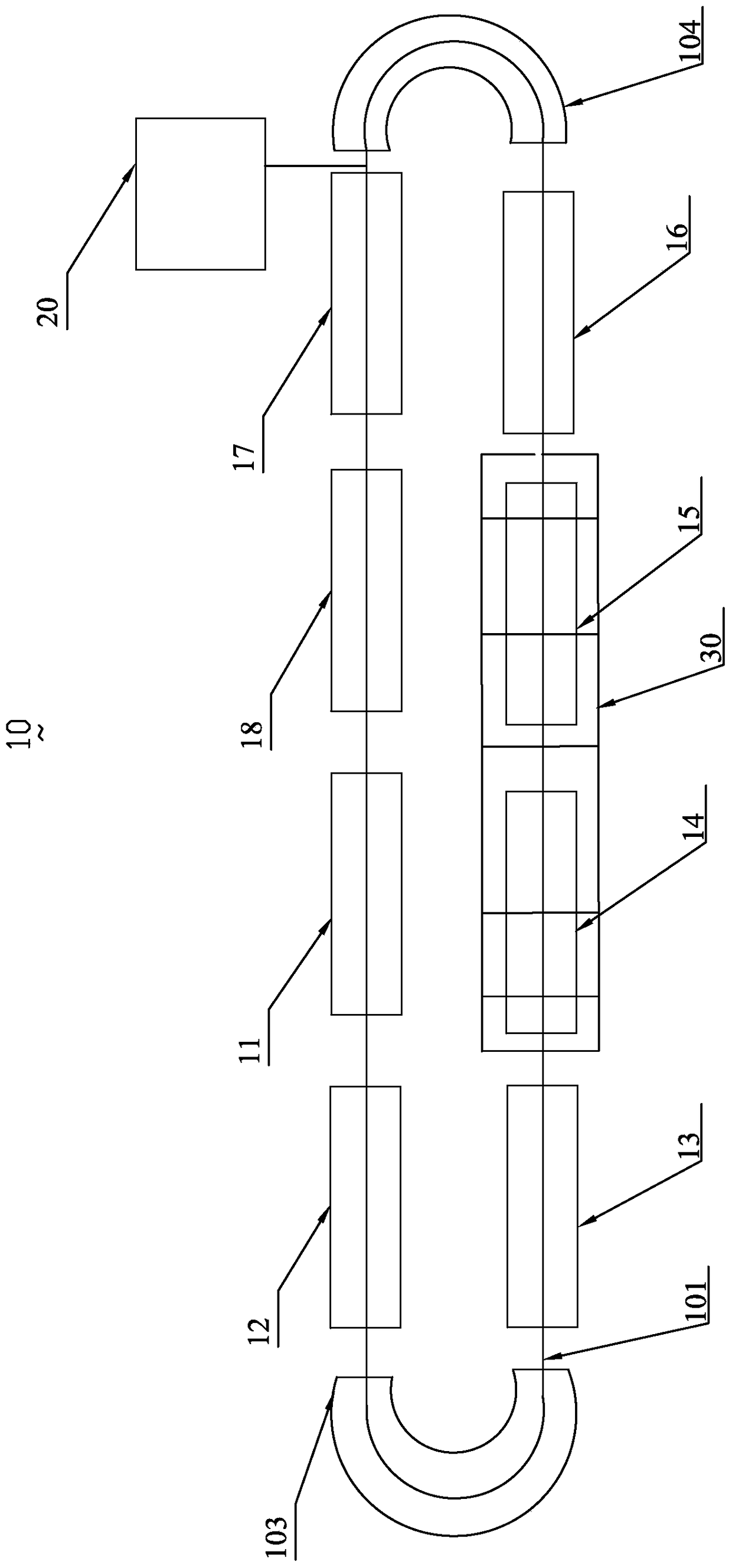 Horizontal continuous electroplating production line and its production process