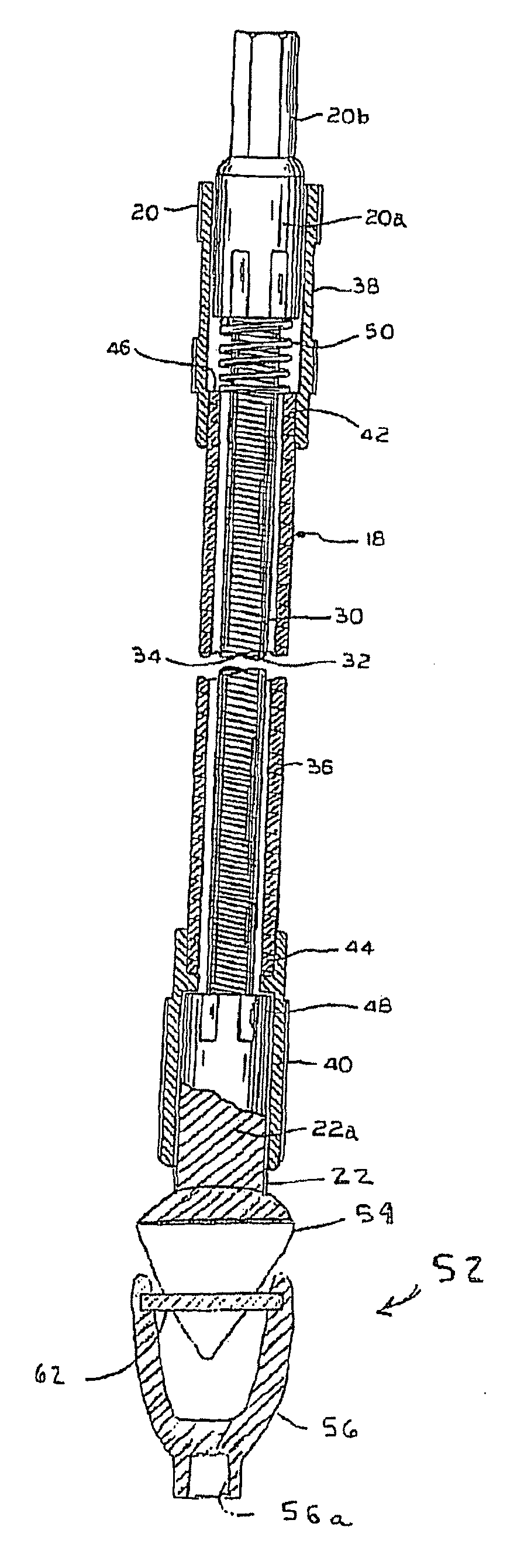 Extension shaft for hold a tool for rotary driven motion