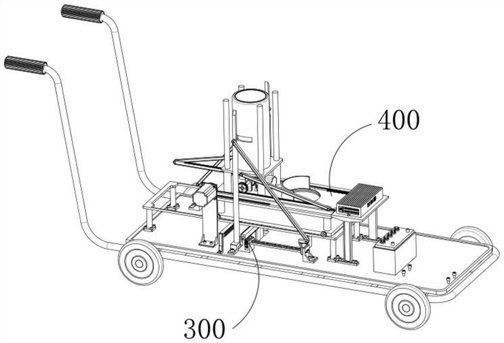 A method for automatically replacing luminous paint buckets for cold spray marking machines