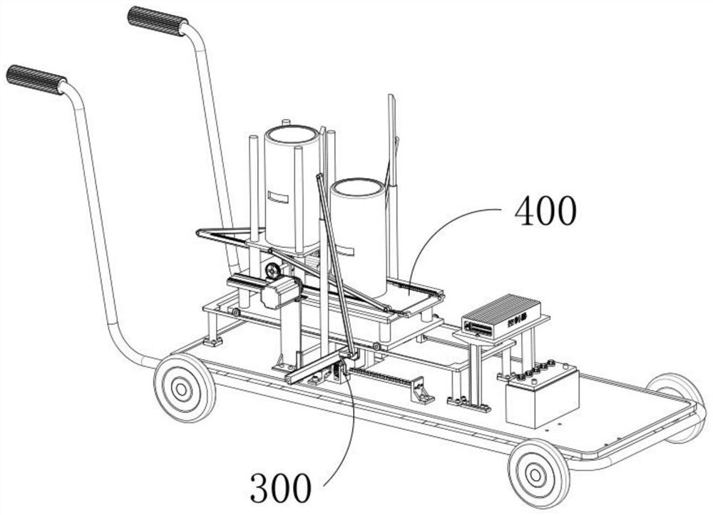 A method for automatically replacing luminous paint buckets for cold spray marking machines