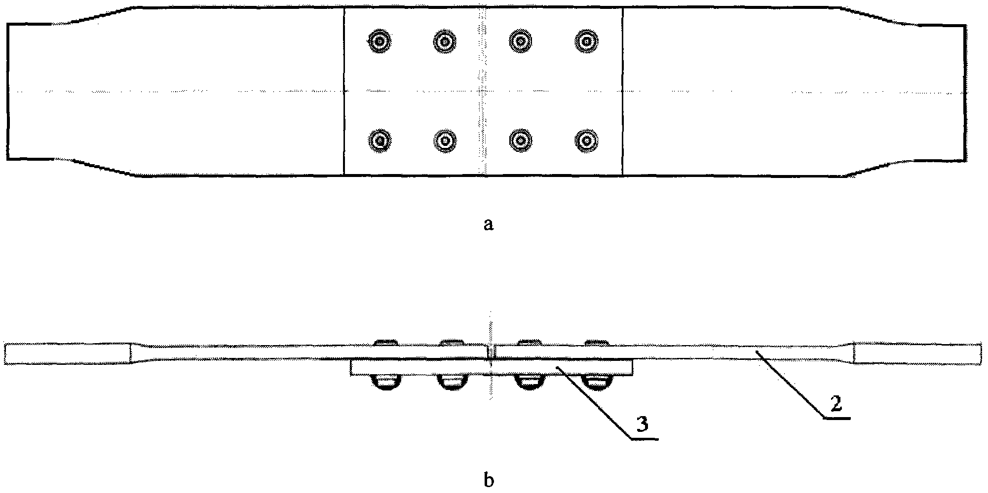 Fatigue property test method for wallboard lap joint structure