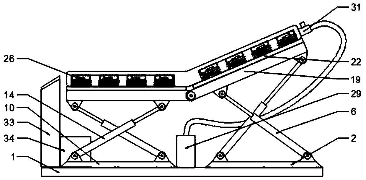 A medical bed with adjustable posture and massage