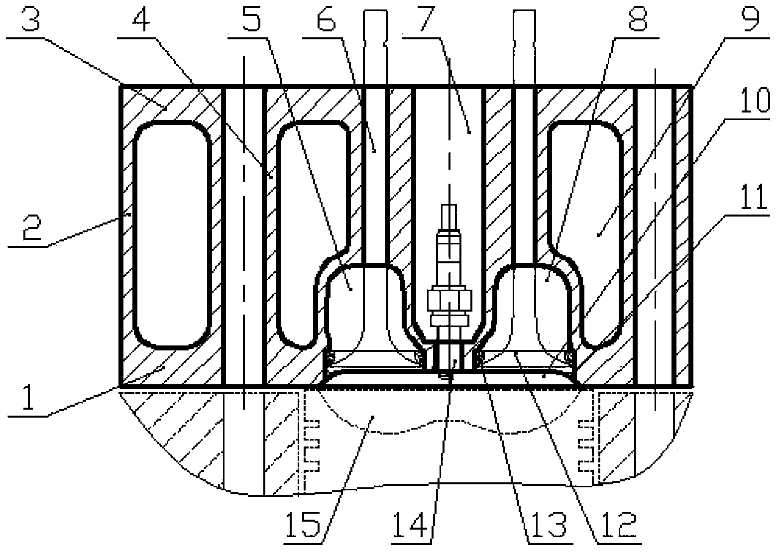 Cylinder cover of natural gas engine