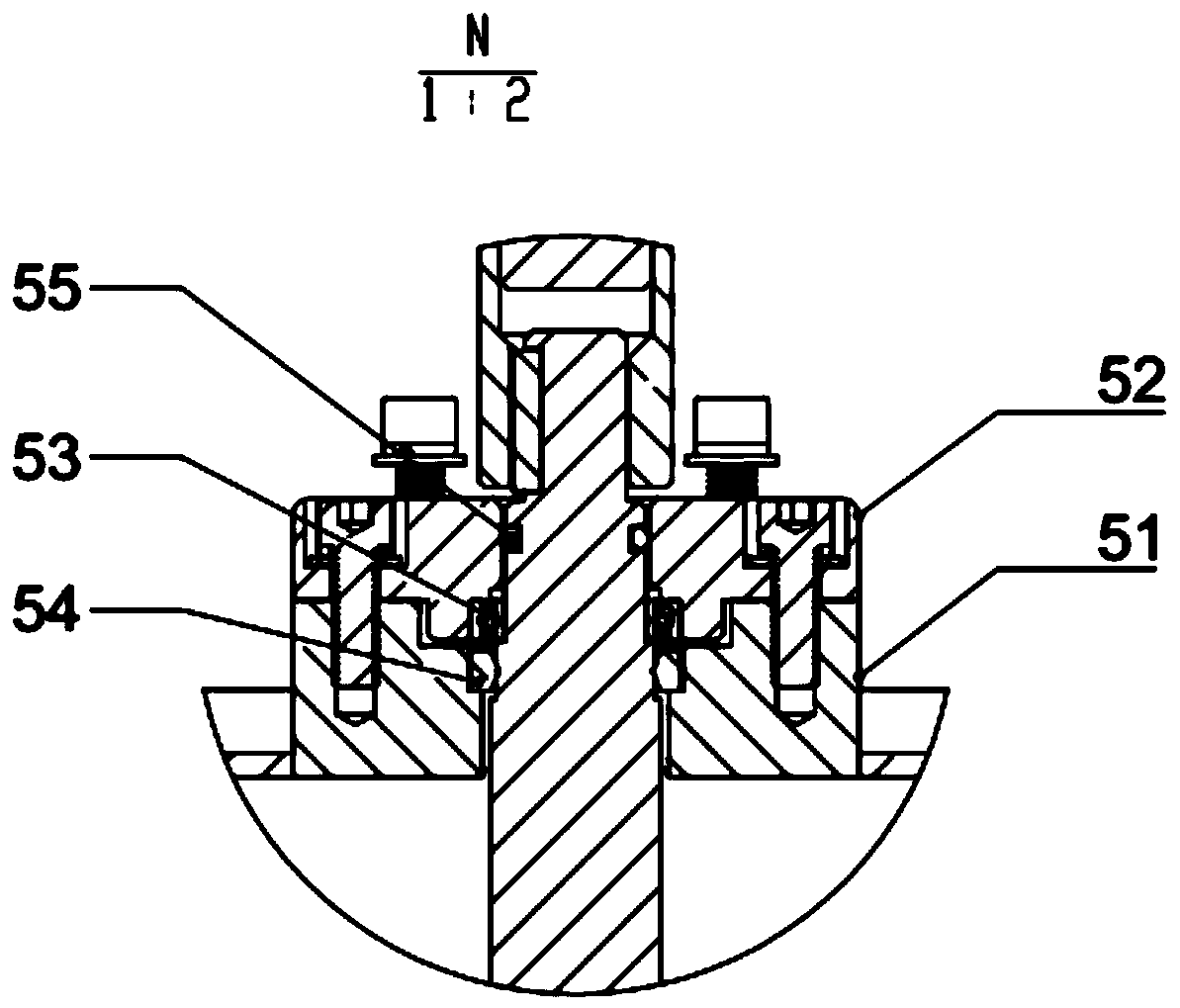 Flexible double-rotation airtight butterfly valve device