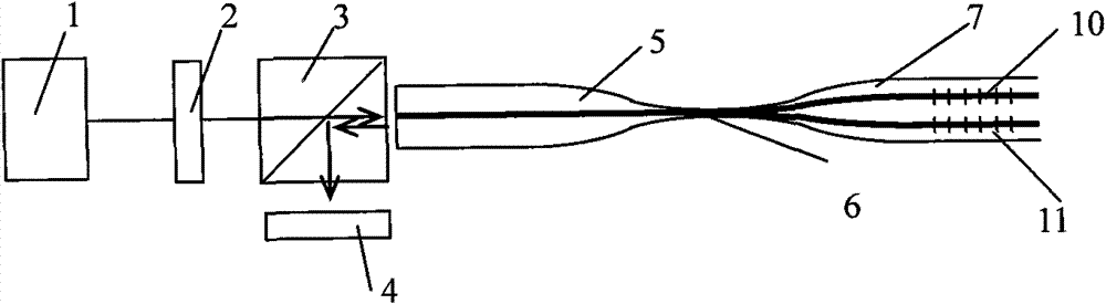 Polarization-preserving type fiber integrated Michelson interferometer