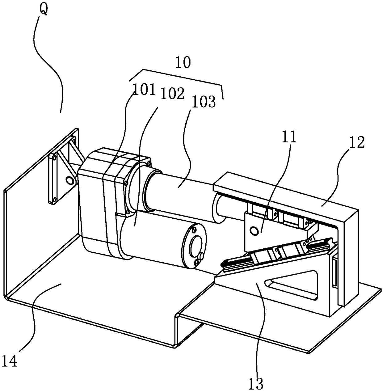 Jacking mechanism and AGV trolley thereof