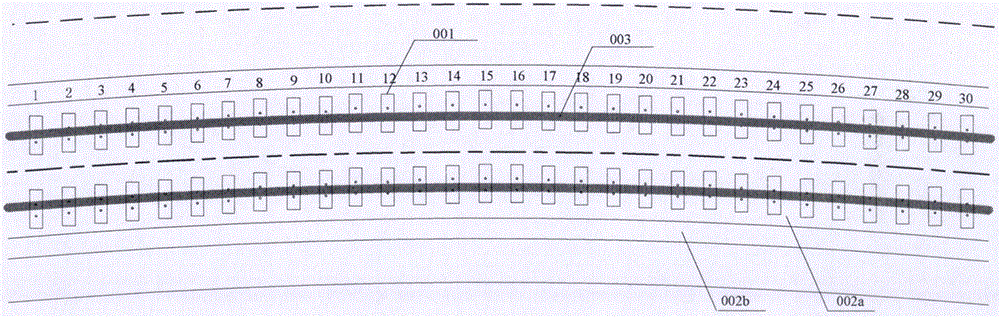 Center line deviation rectifying method for ballastless track of high-speed railway of roadbed segment