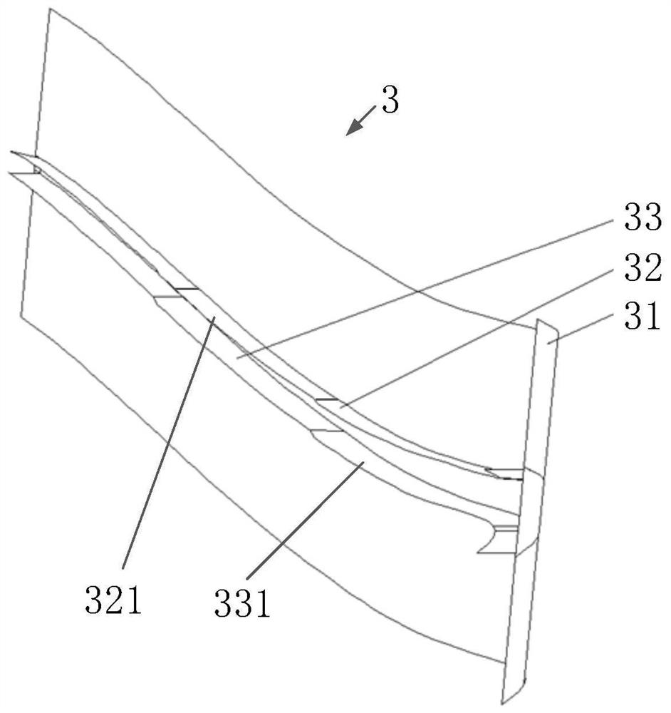 Wind power blade web, wind power blade and mold for preparing wind power blade web