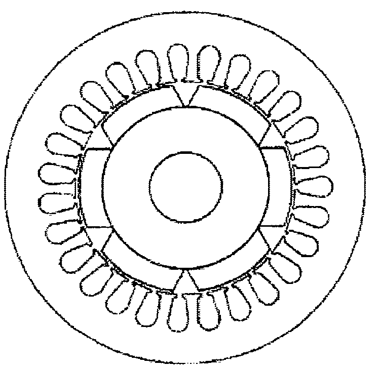 Permanent-magnet synchronous motor adopting concentrated winding