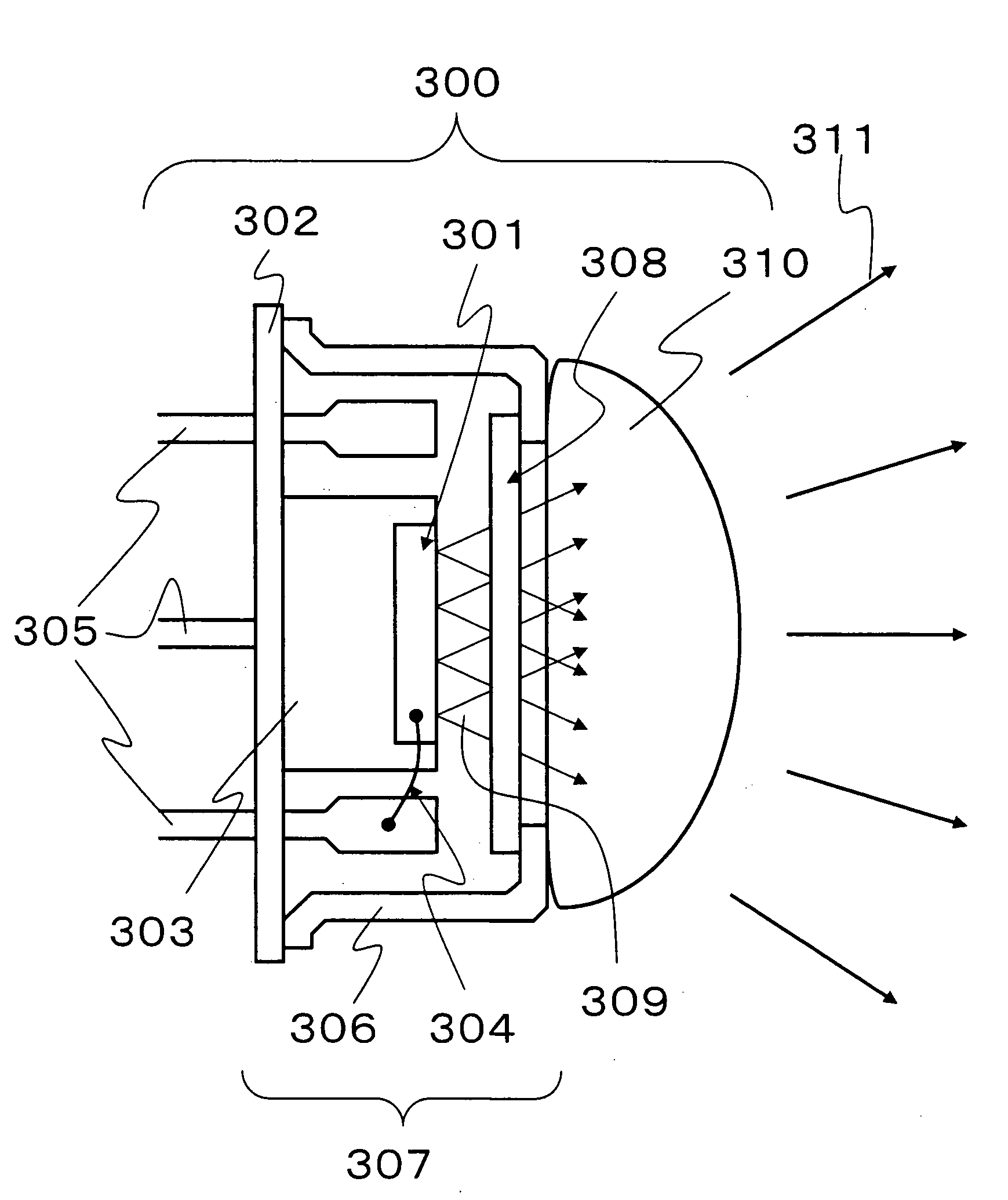 Light-emitting device as well as lighting apparatus and display apparatus using the same