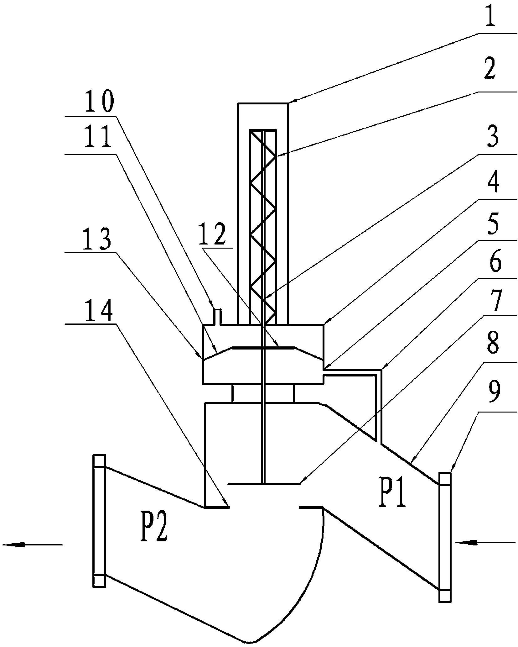 Vacuum pressure regulating valve