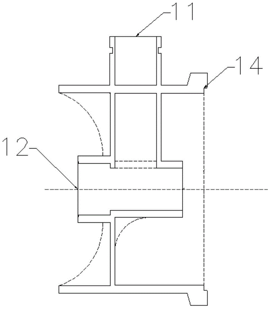 Single-head double-end water outlet structure for column-type hollow fiber membrane