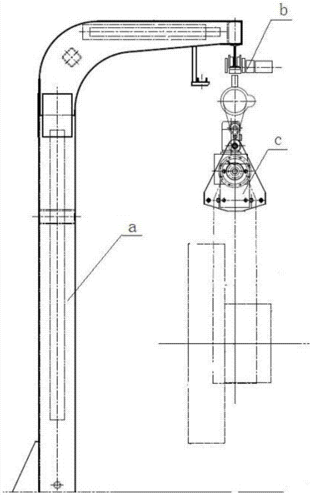 A chassis on-line flipping device