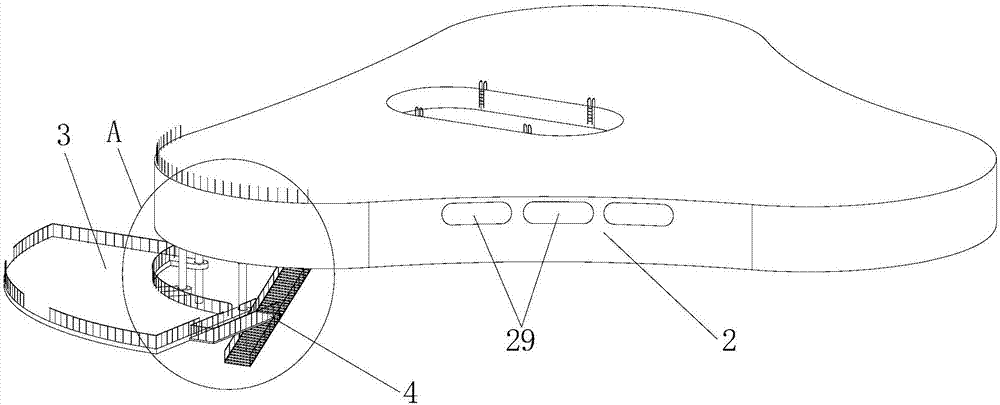 Self-elevating marine leisure platform